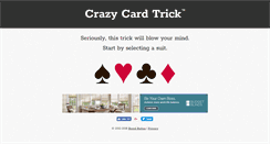 Desktop Screenshot of crazycardtrick.com