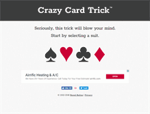 Tablet Screenshot of crazycardtrick.com